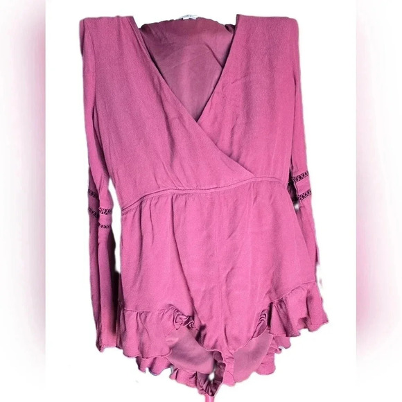 Tobi, Size L, Red Wine Romper - Picture 4 of 16